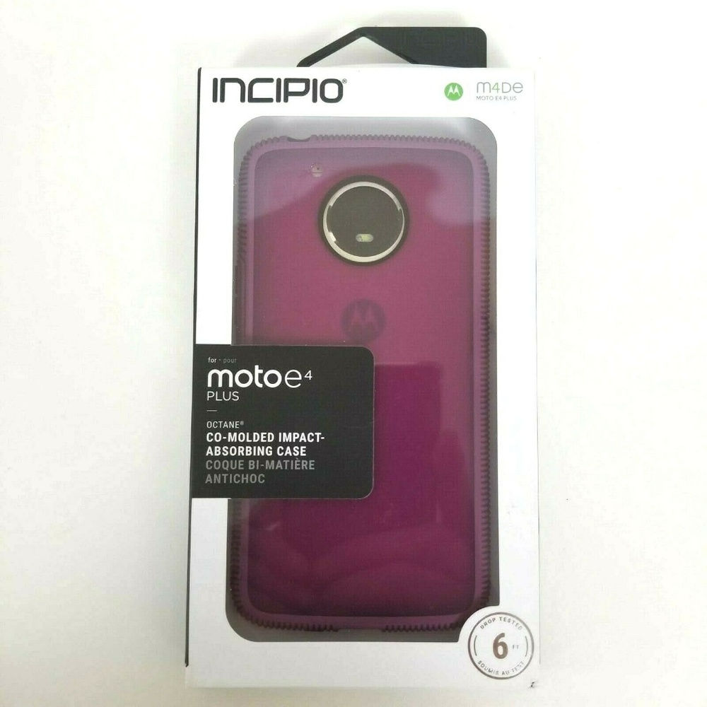 New OEM Incipio Plum Case For Motorola Moto E4